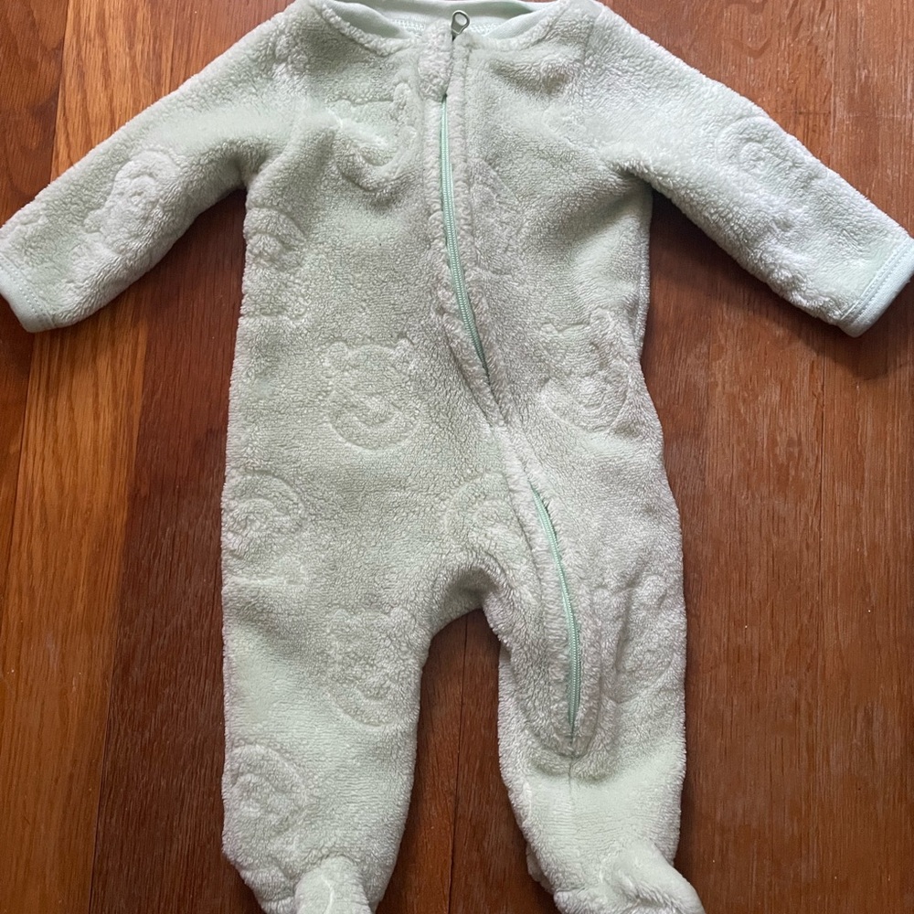 Disney Soft Mint Green Kids Footie